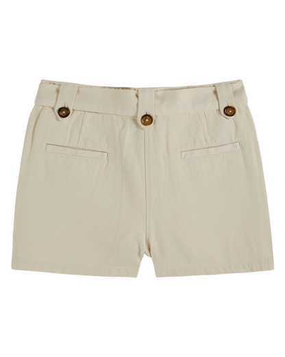 Short toile de coton écru