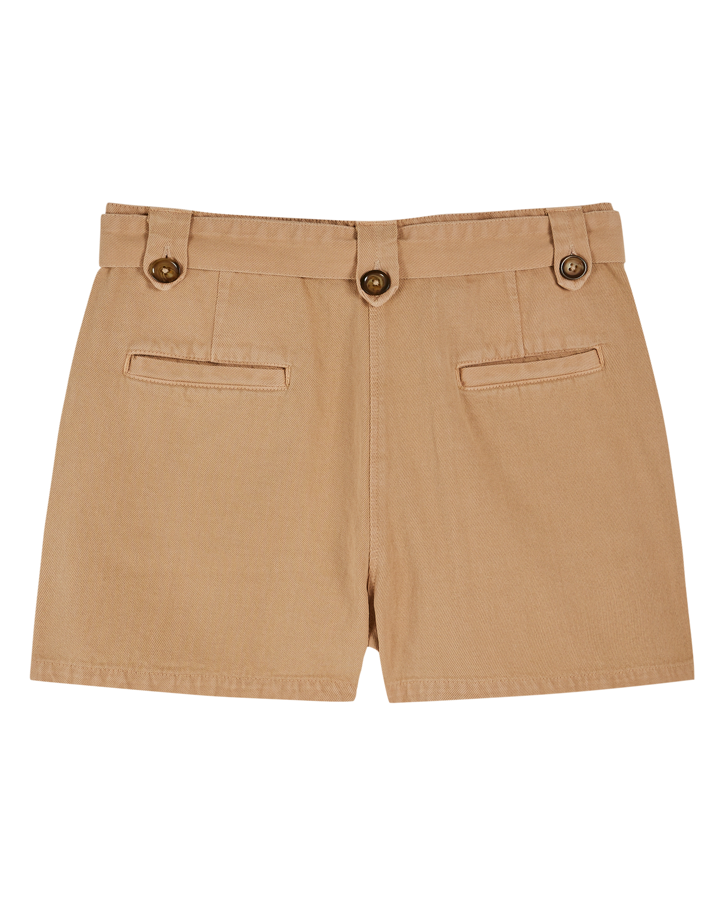 Short toile de coton beige