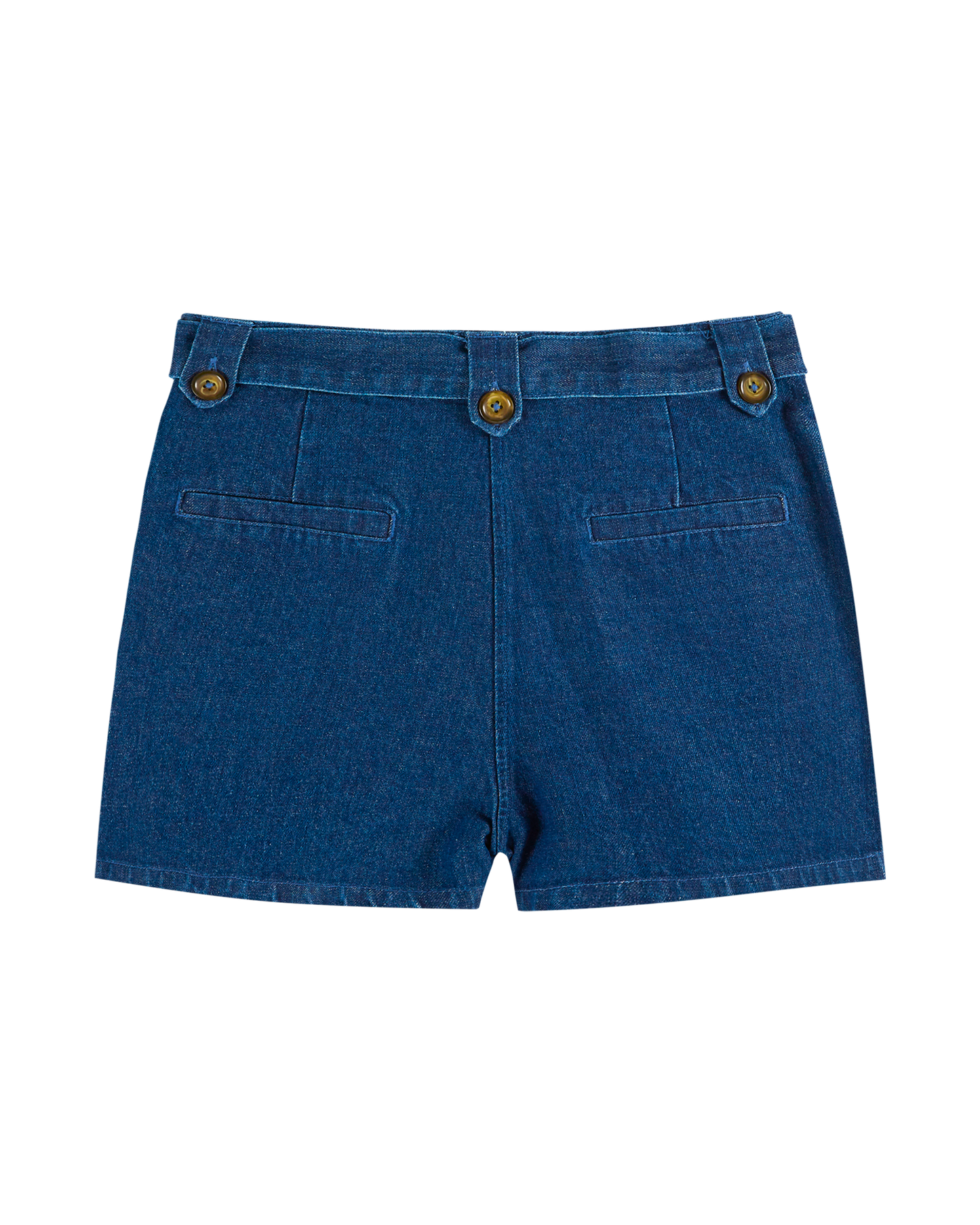 Short toile de coton bleu foncé