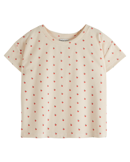 T-shirt éponge petit cœur rouge