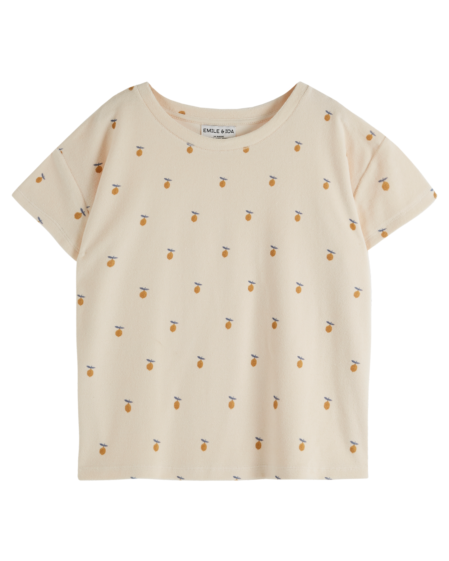 T-shirt éponge citron écru