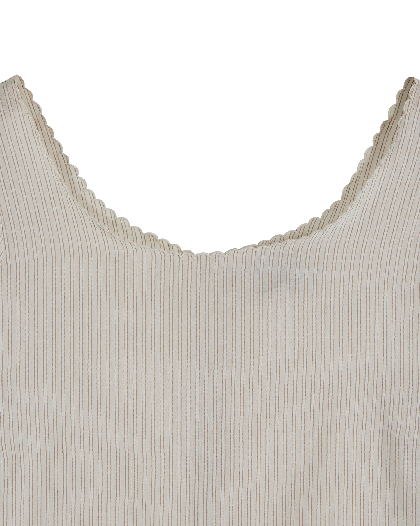 Blouse khadi de coton rayures beige