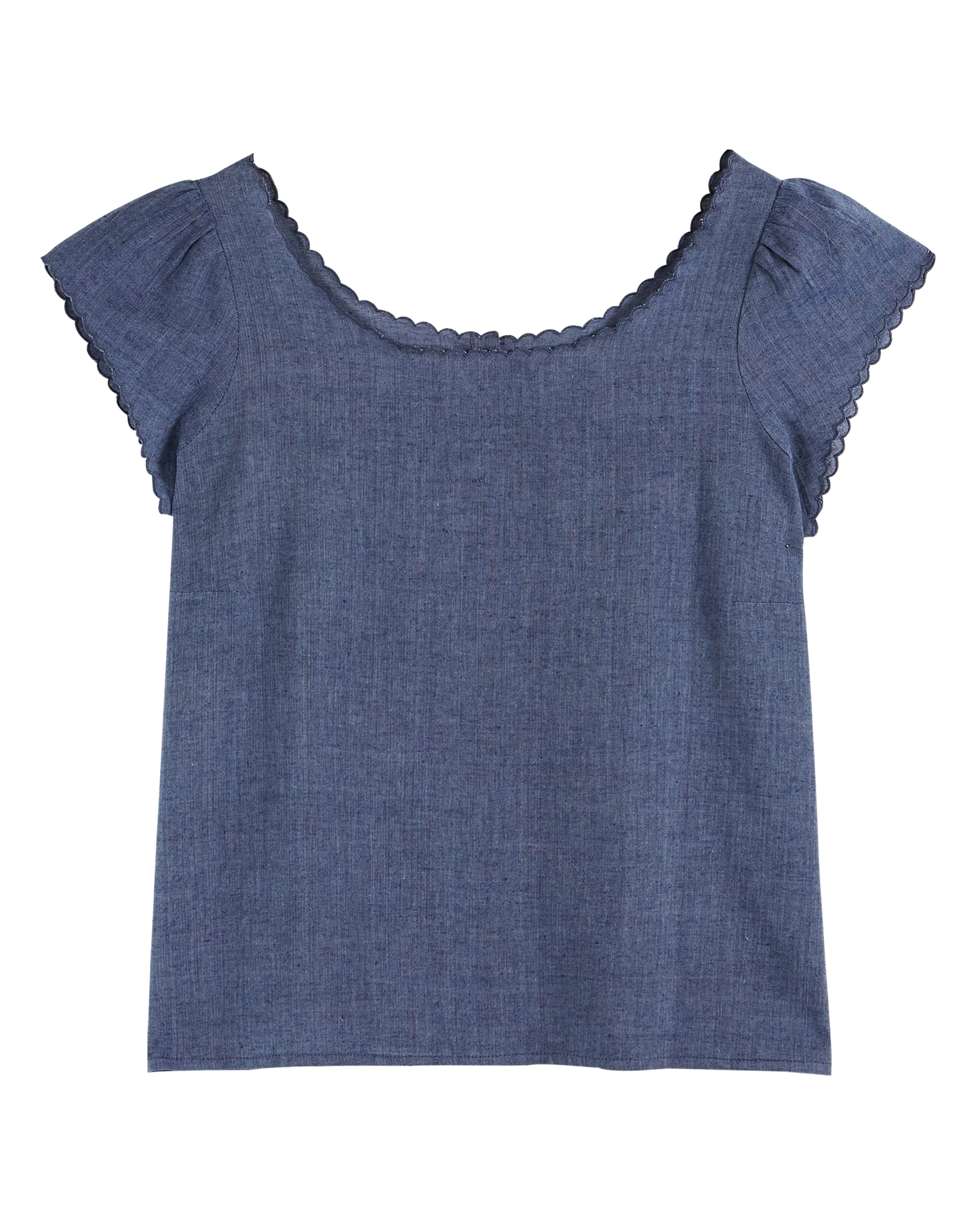 Blouse khadi de coton bleu