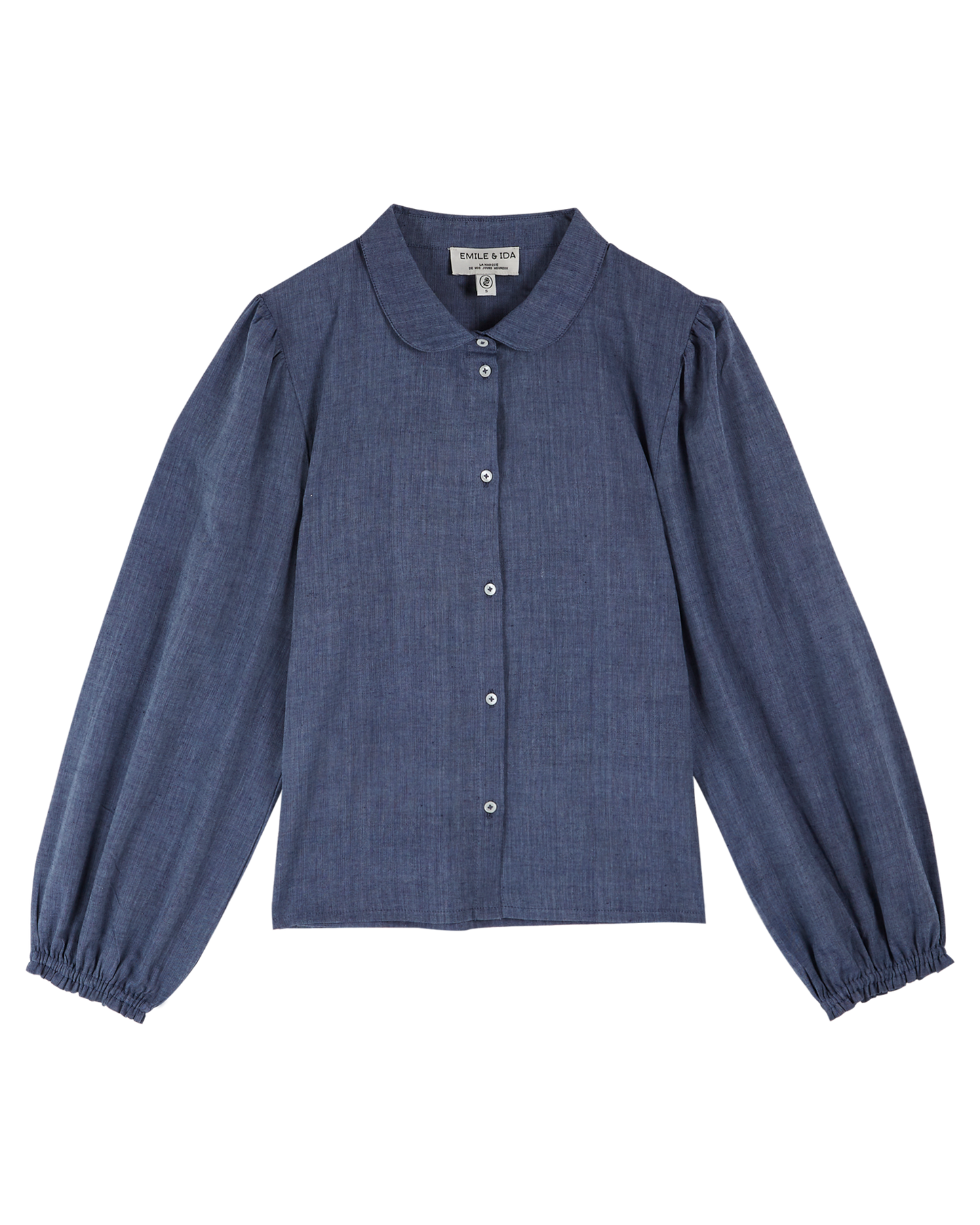 Chemise khadi de coton bleu