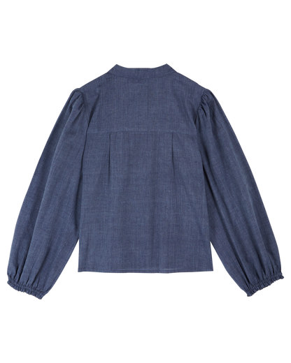 Chemise khadi de coton bleu