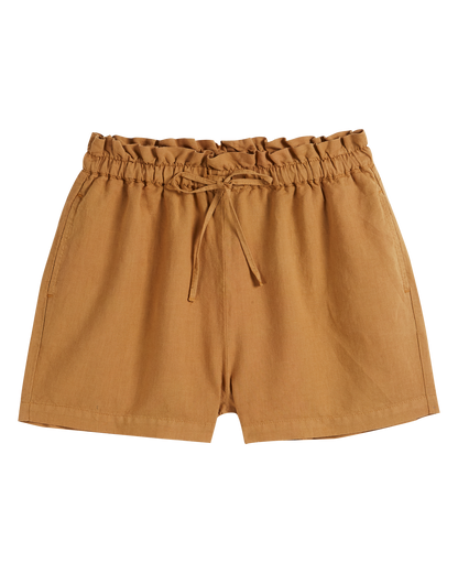 Short ample lin et coton miel