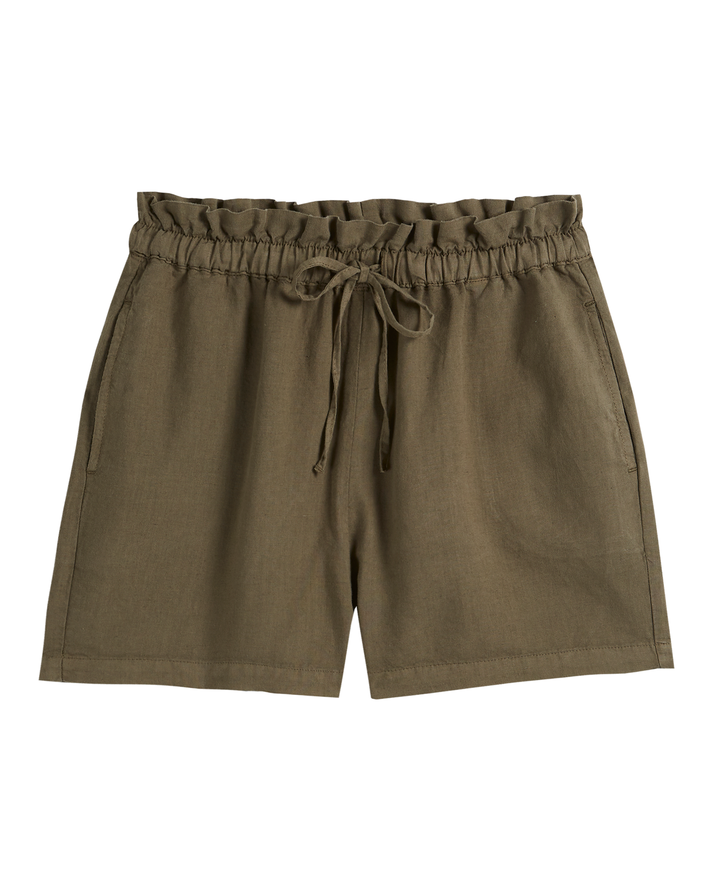 Short ample lin et coton salicorne
