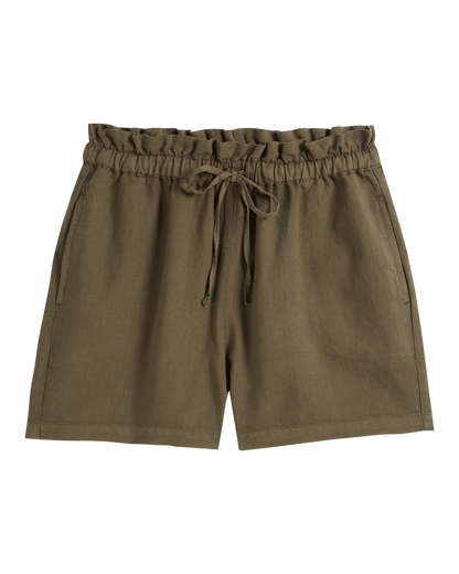 Short ample lin et coton salicorne