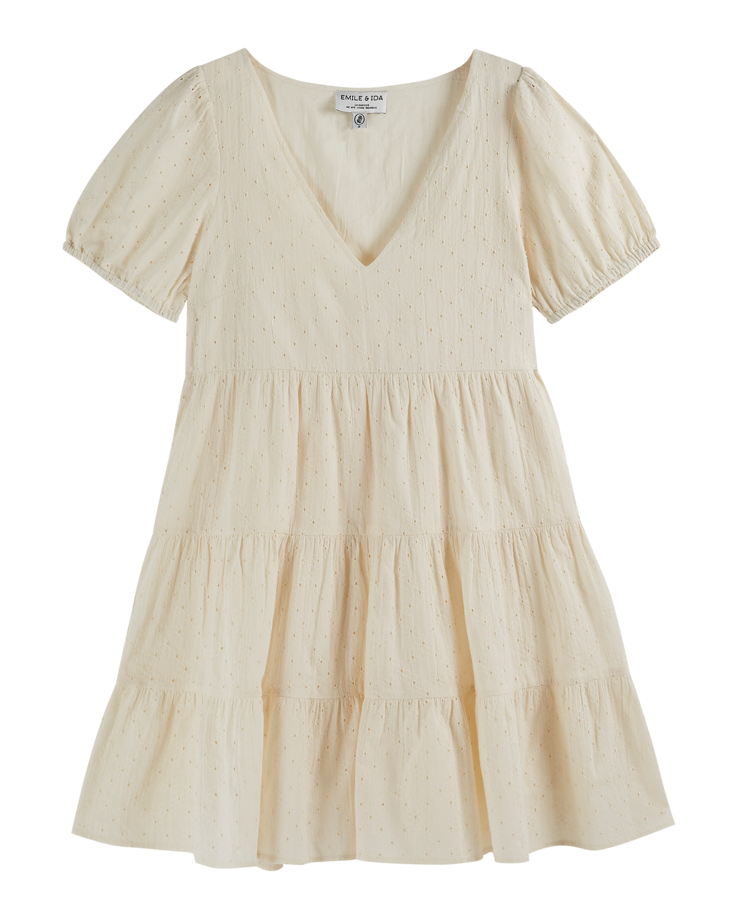 Robe broderie anglaise écru