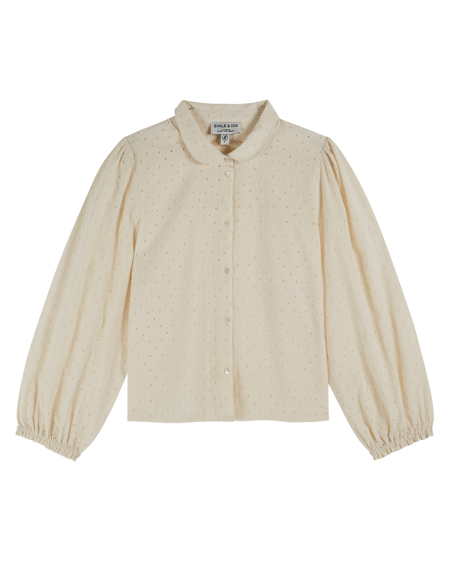 Chemise broderie anglaise blanc cassé