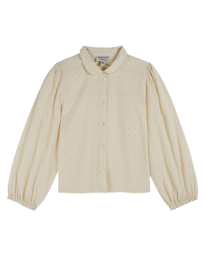 Chemise broderie anglaise blanc cassé