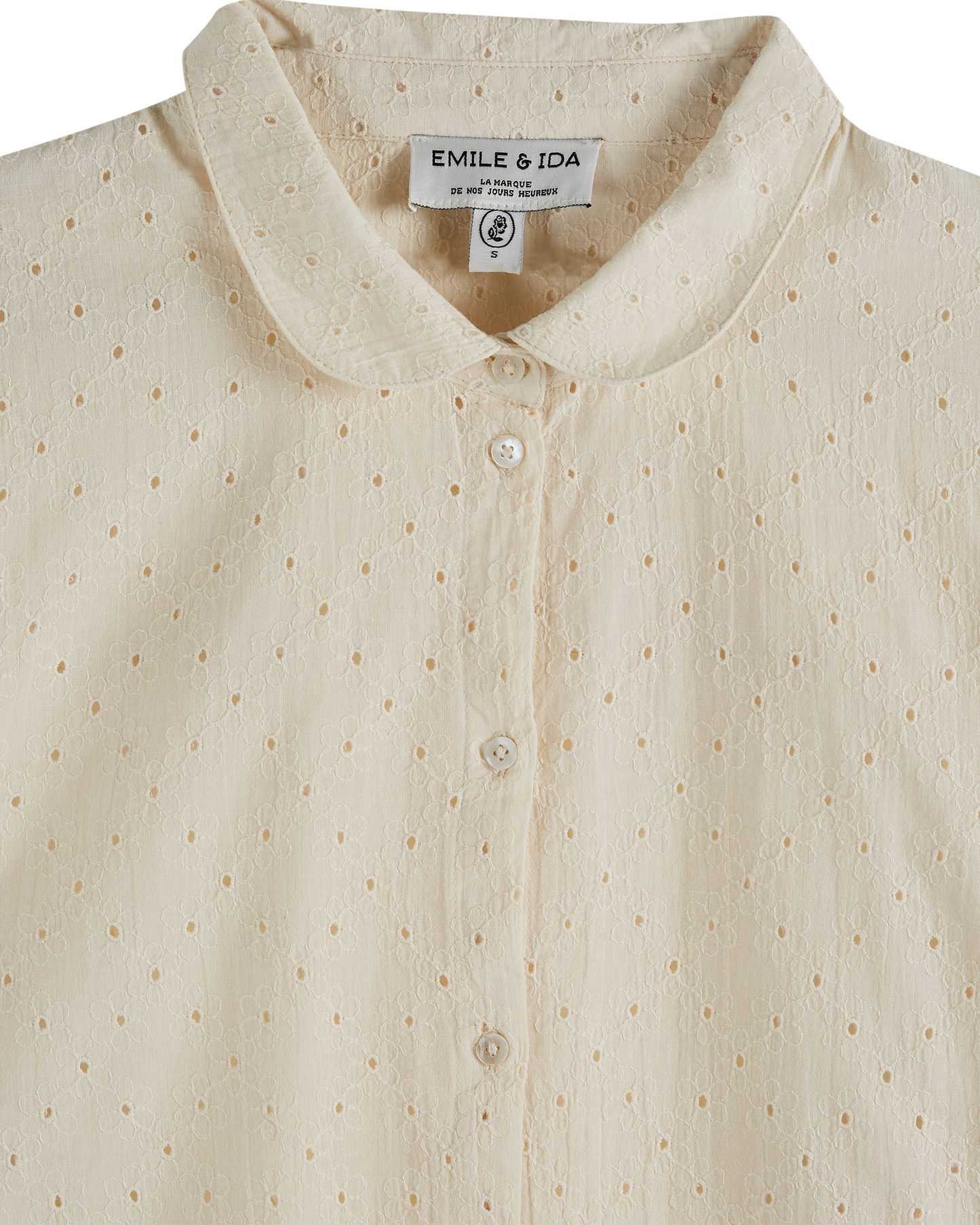 Chemise broderie anglaise blanc cassé