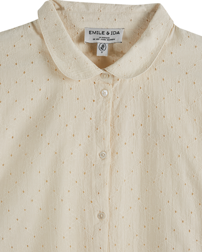 Chemise broderie anglaise blanc cassé