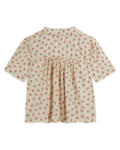 Chemisette à fleurs beige