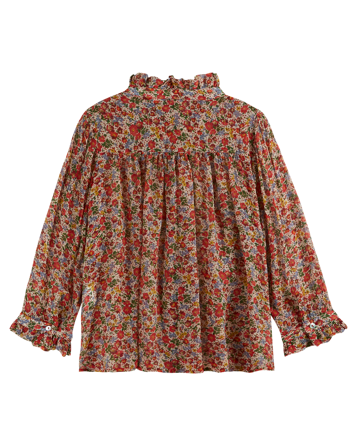 Blouse fleurs des champs mutlicolores