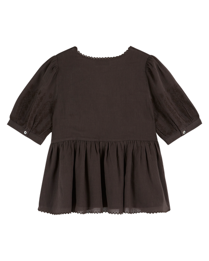 Blouse voile de coton bitume