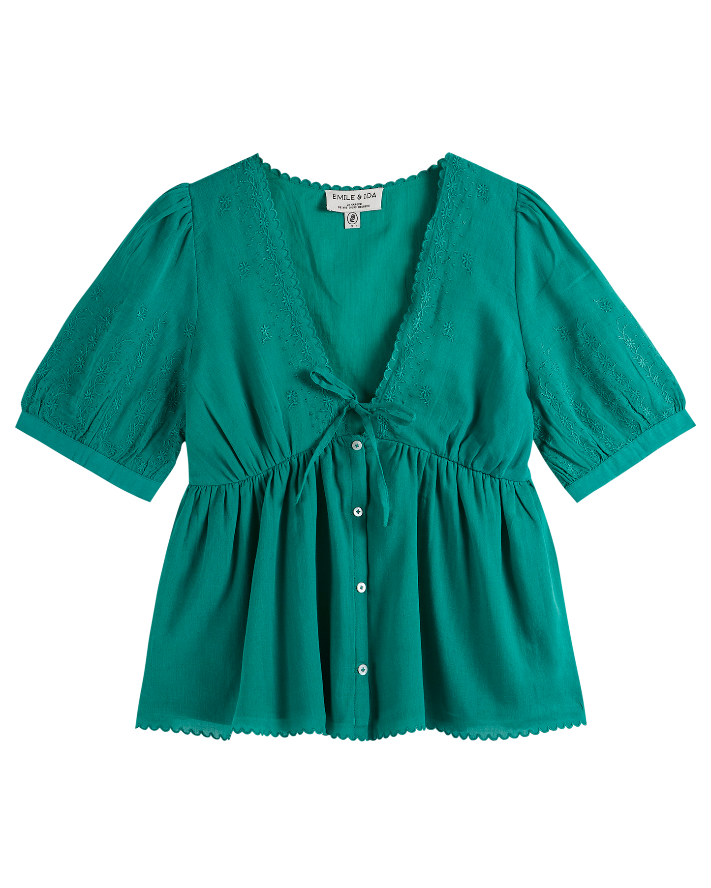 Blouse voile de coton haricot