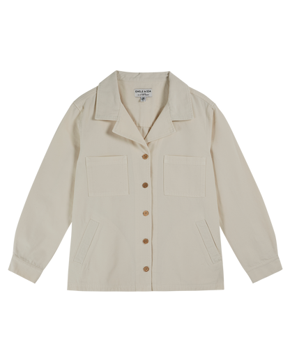 Veste toile de coton écru