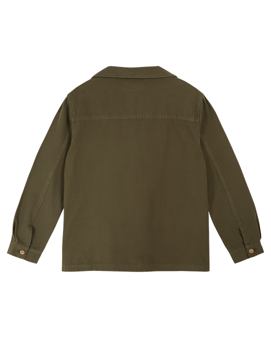 Veste toile de coton vert salicorne