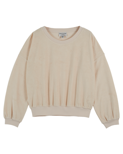 Sweat éponge uni crème