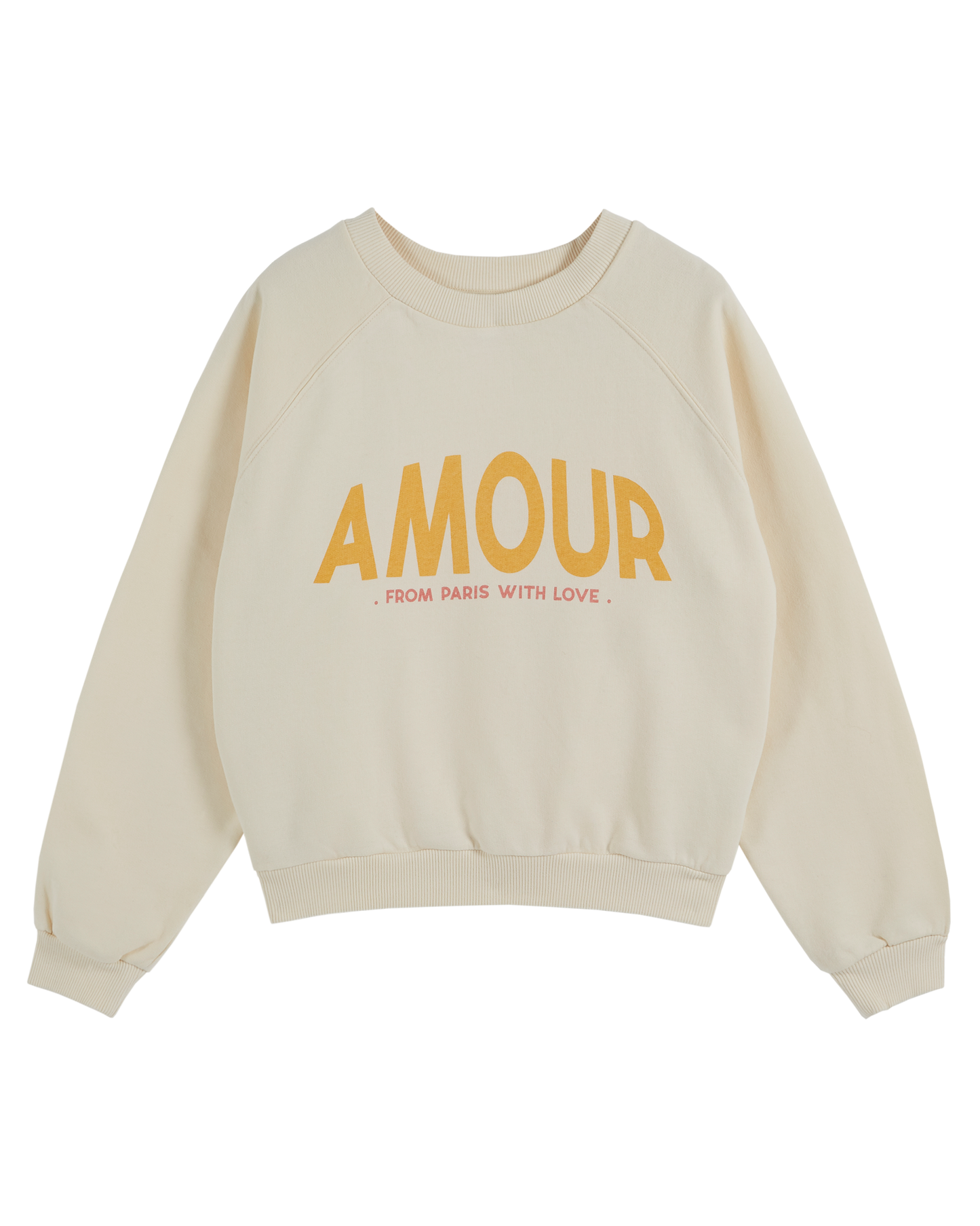 Sweat amour coton bio écru
