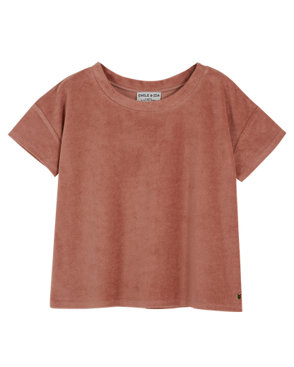 T-shirt éponge bois de rose