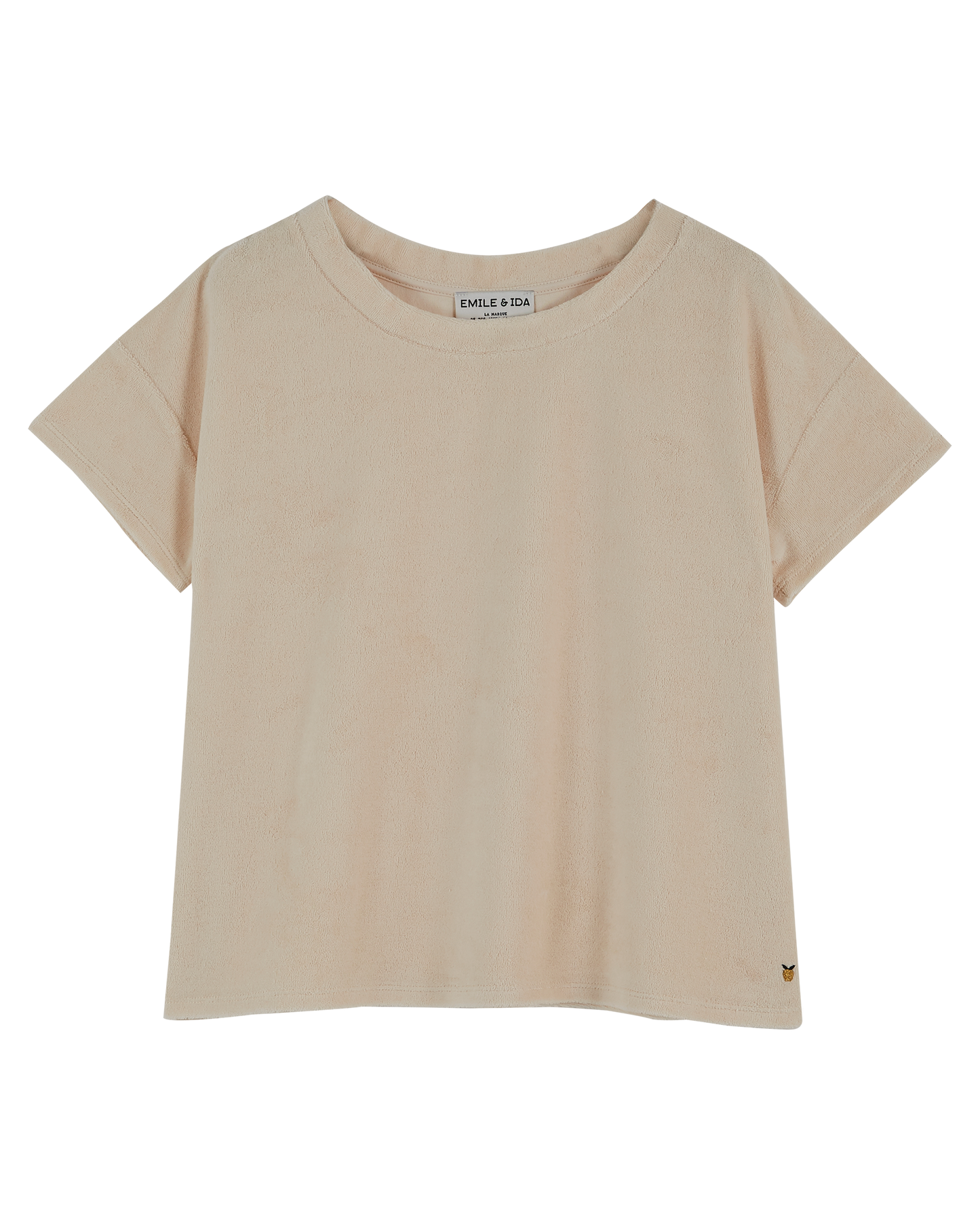 T-shirt éponge uni crème