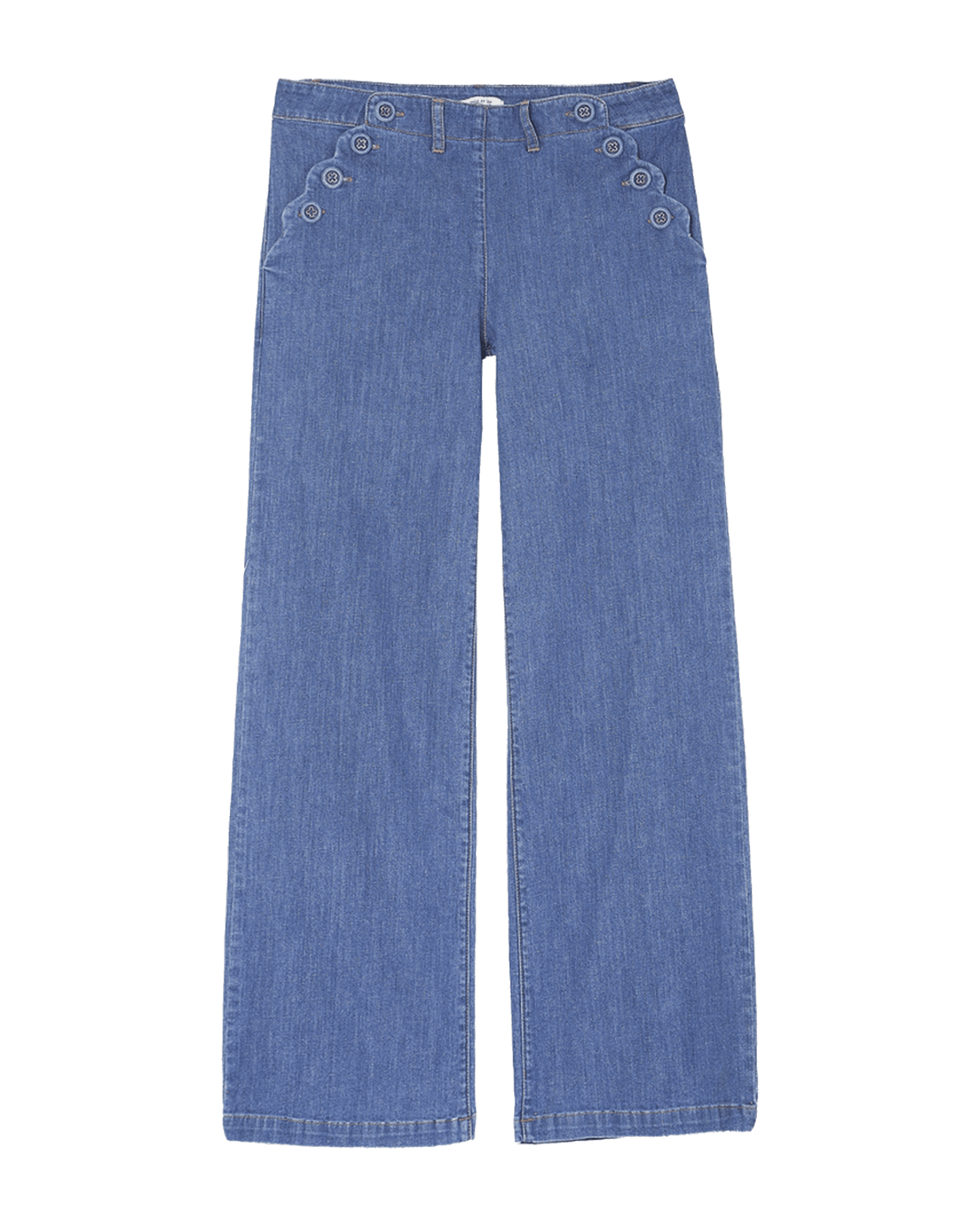 Pantalon à pont stretch medium bleach