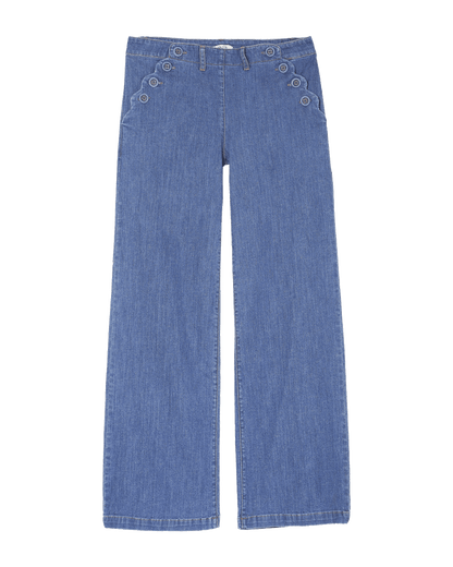 Pantalon à pont stretch medium bleach