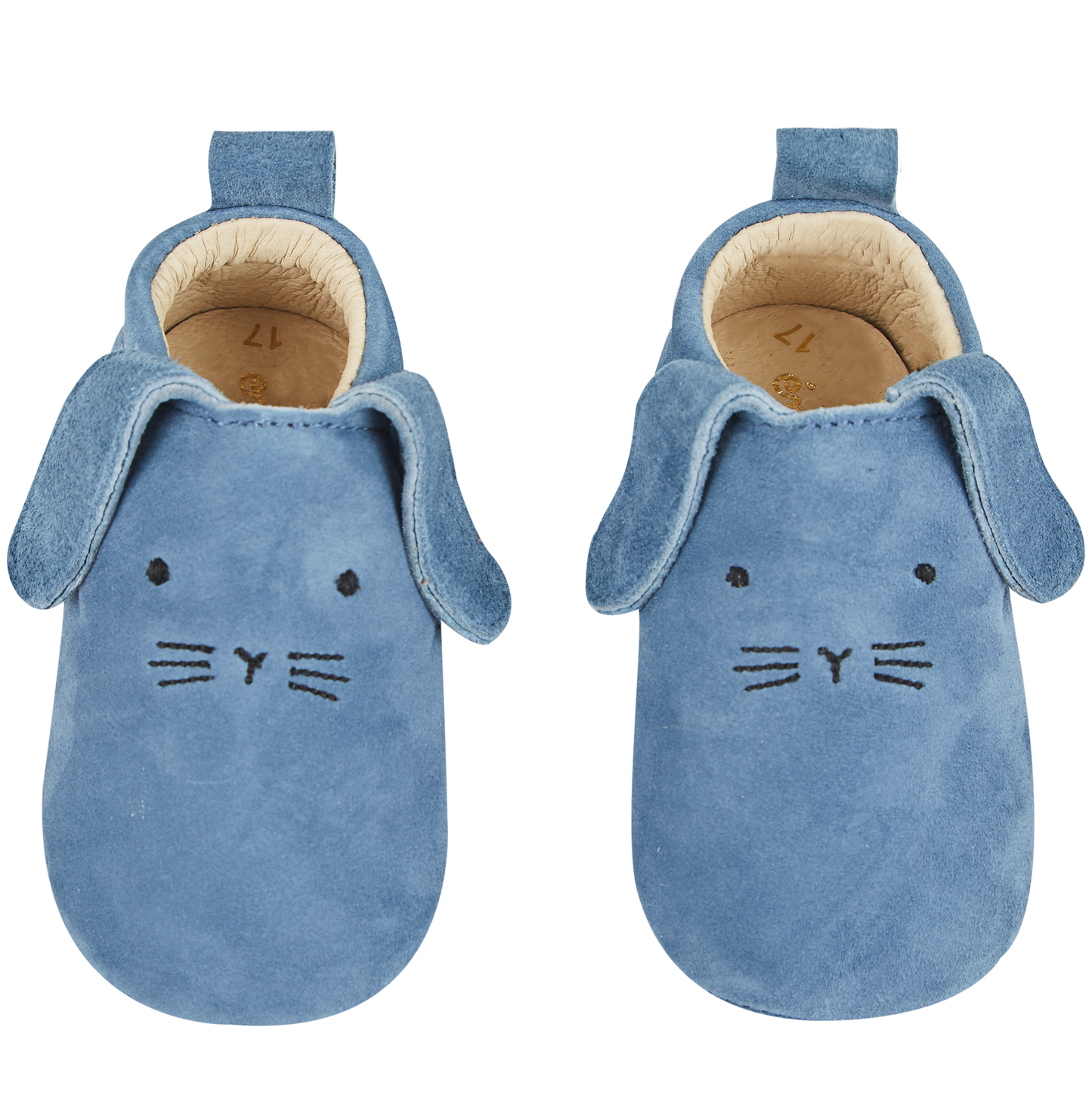 Chausson lapin cuir velours rivière