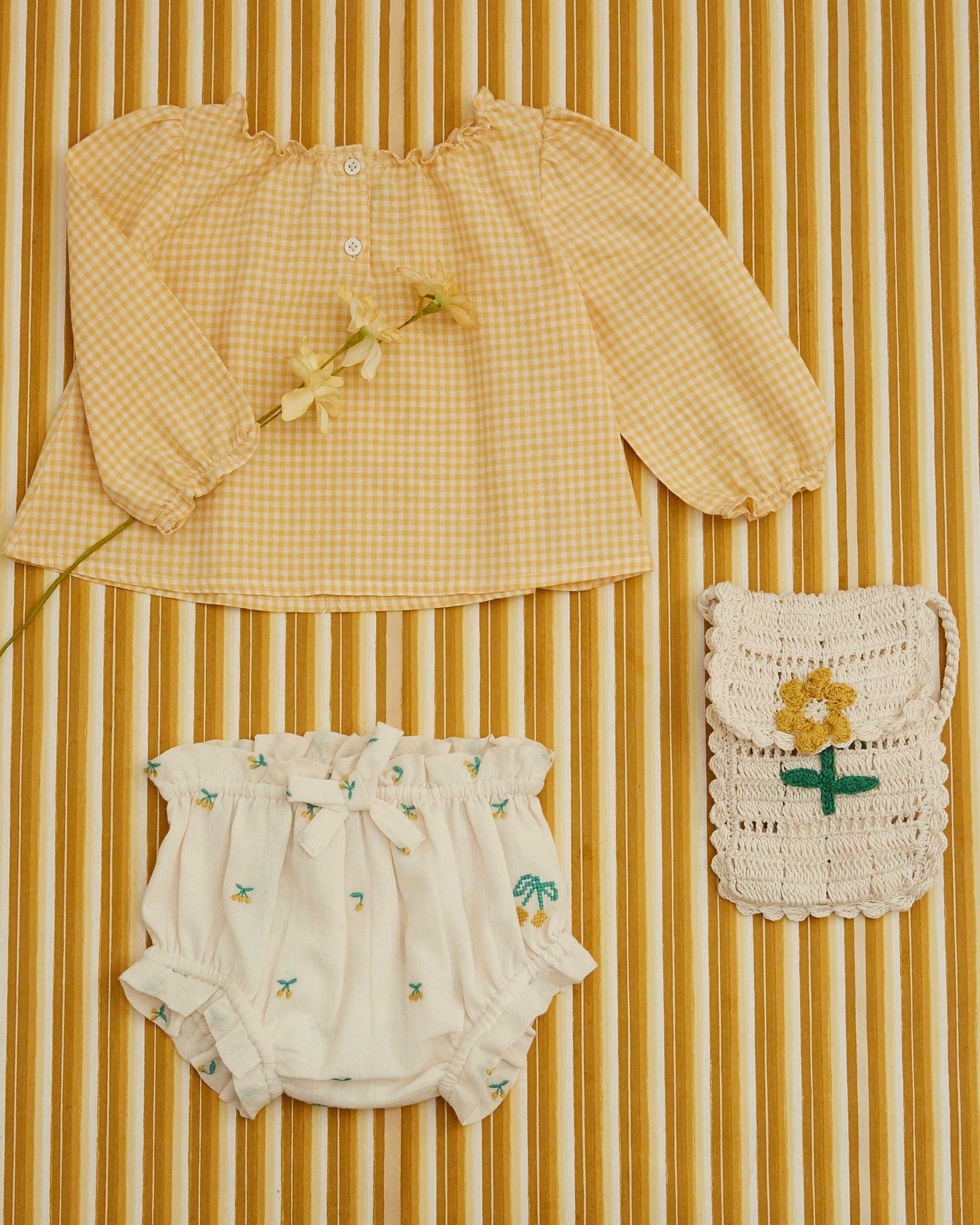 Blouse vichy jaune