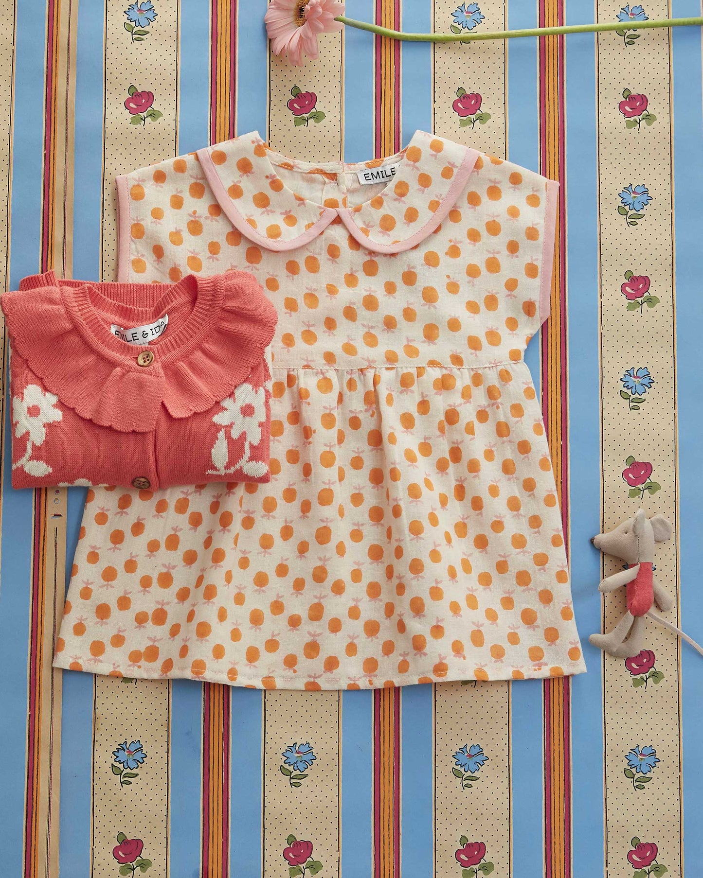 Robe bébé mandarine