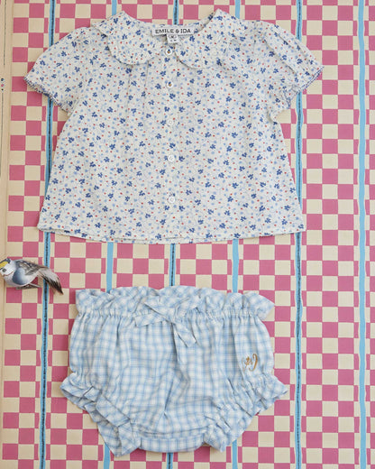 Blouse col fleurs muguet
