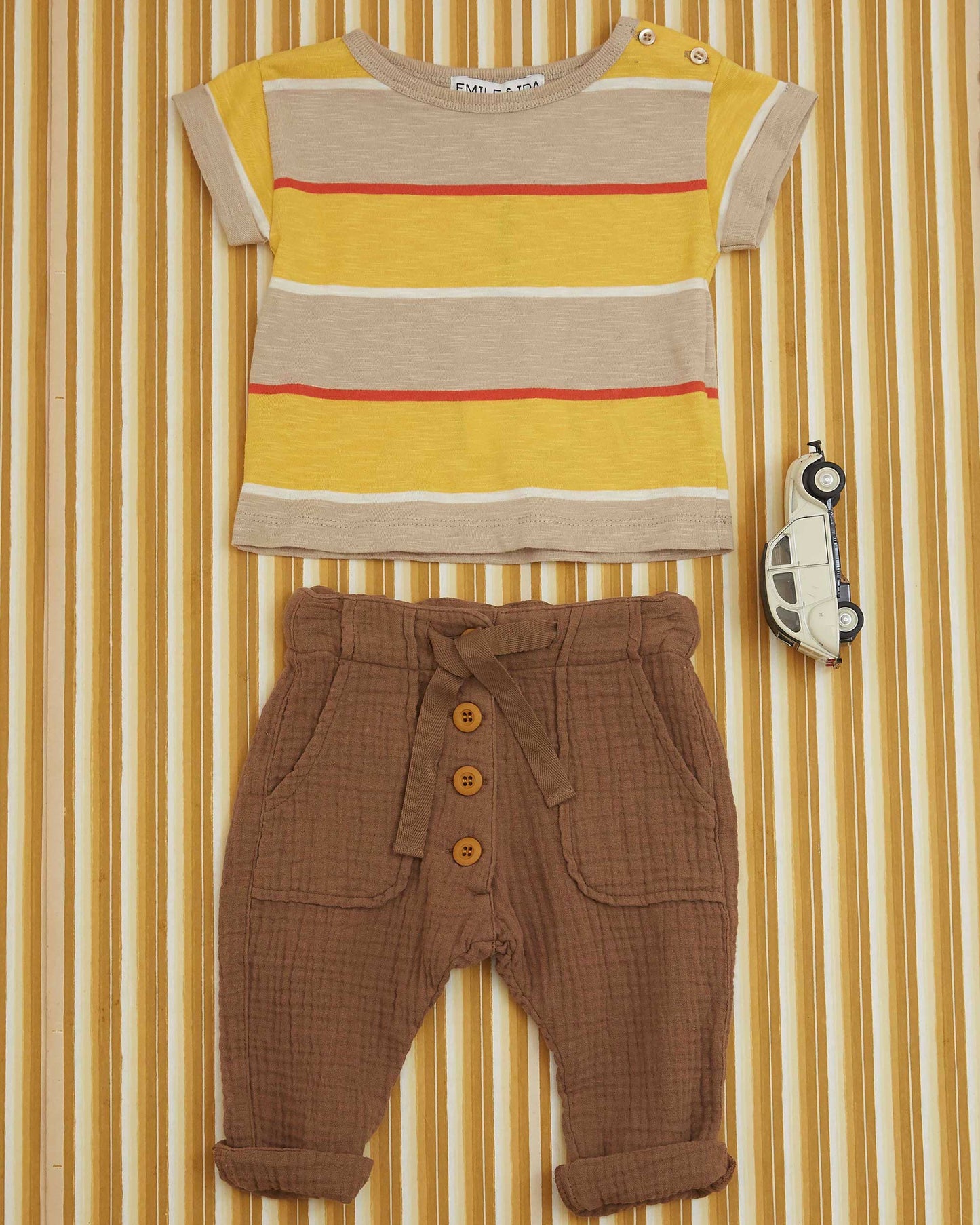 Pantalon gaze de coton cookie
