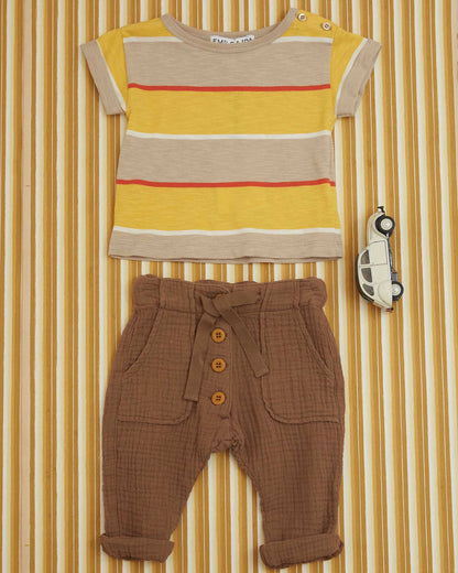 Pantalon gaze de coton cookie