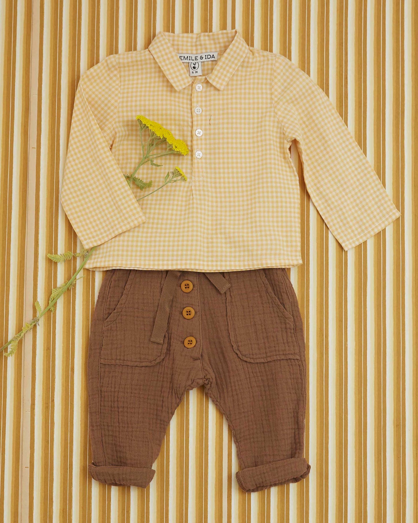 Pantalon gaze de coton cookie