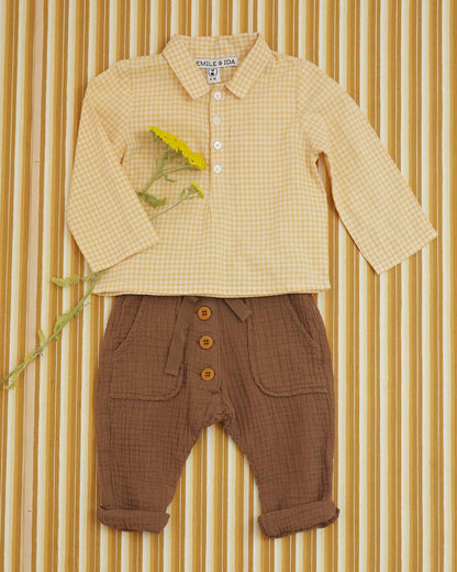 Pantalon gaze de coton cookie