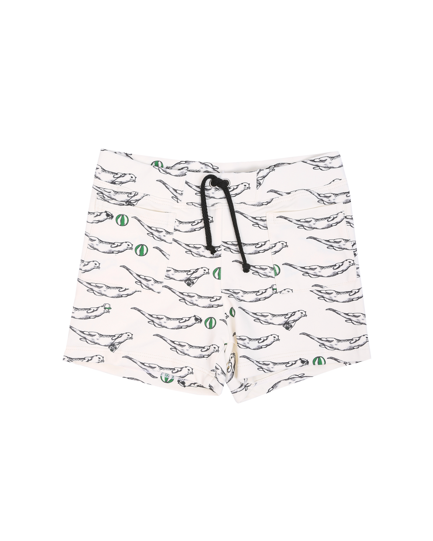 Maillot de bain boxer loutres écru