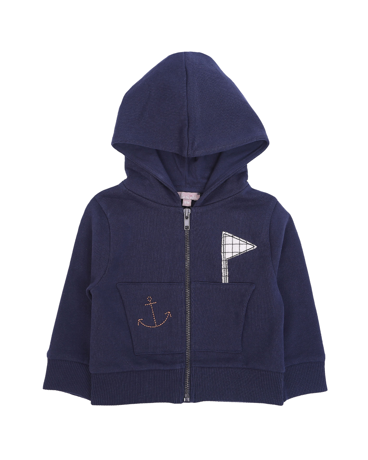 Sweat zipée bateau marine