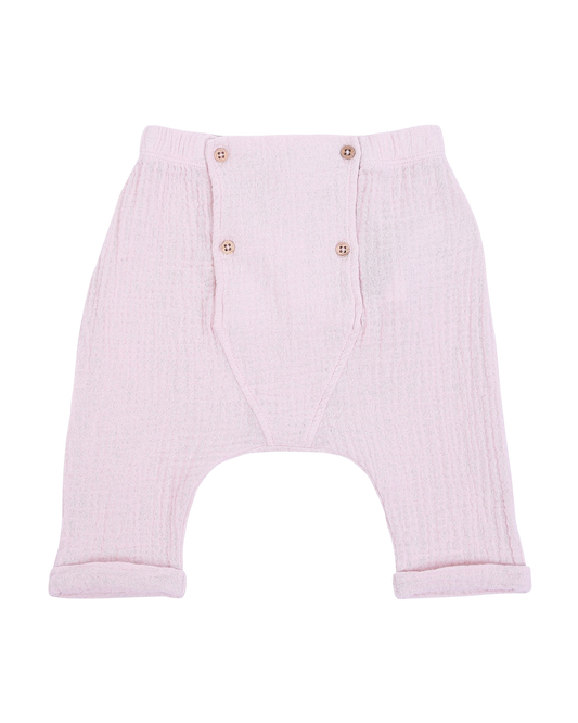 Pantalon double face rosa