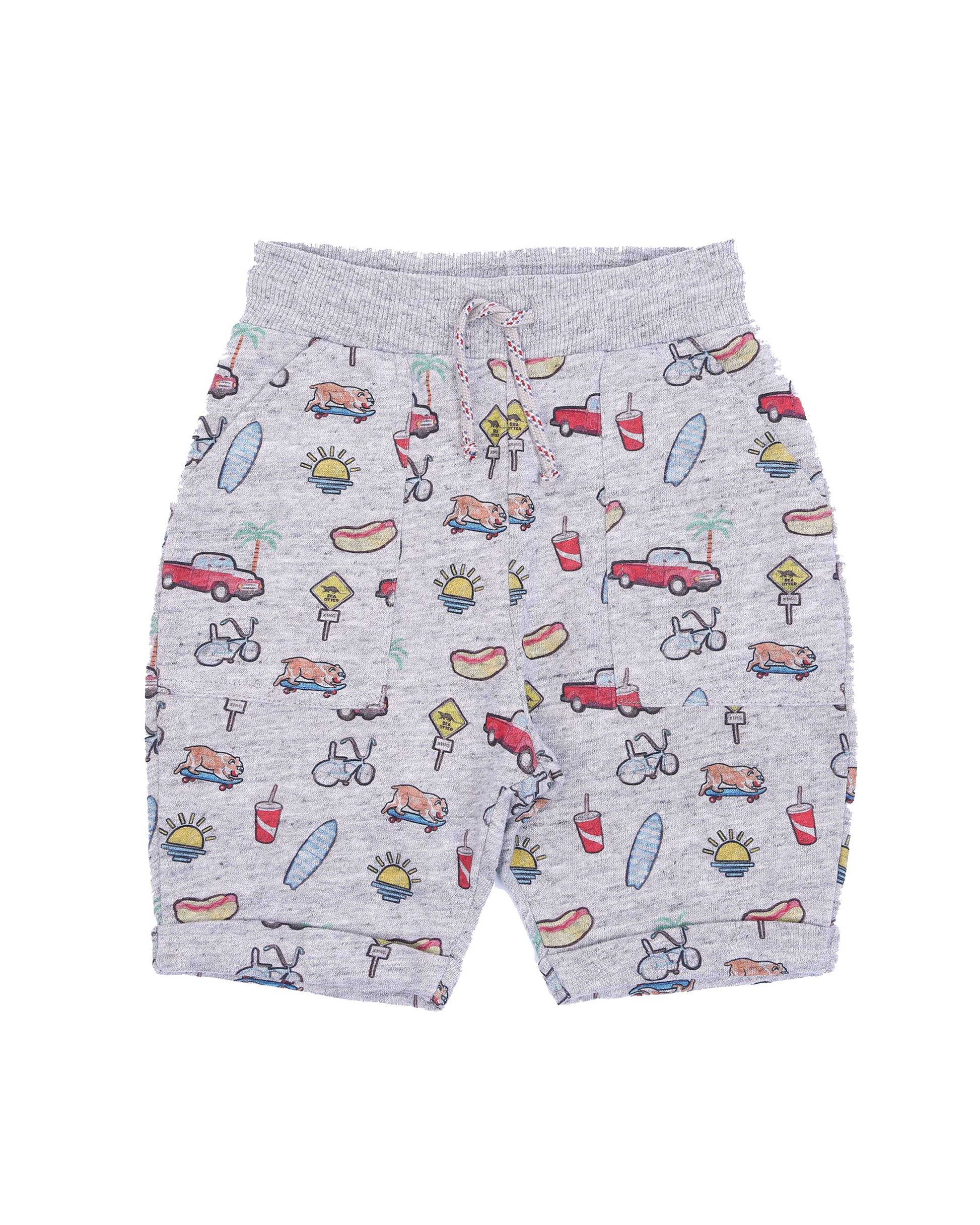 Bermuda Californie molleton gris chiné