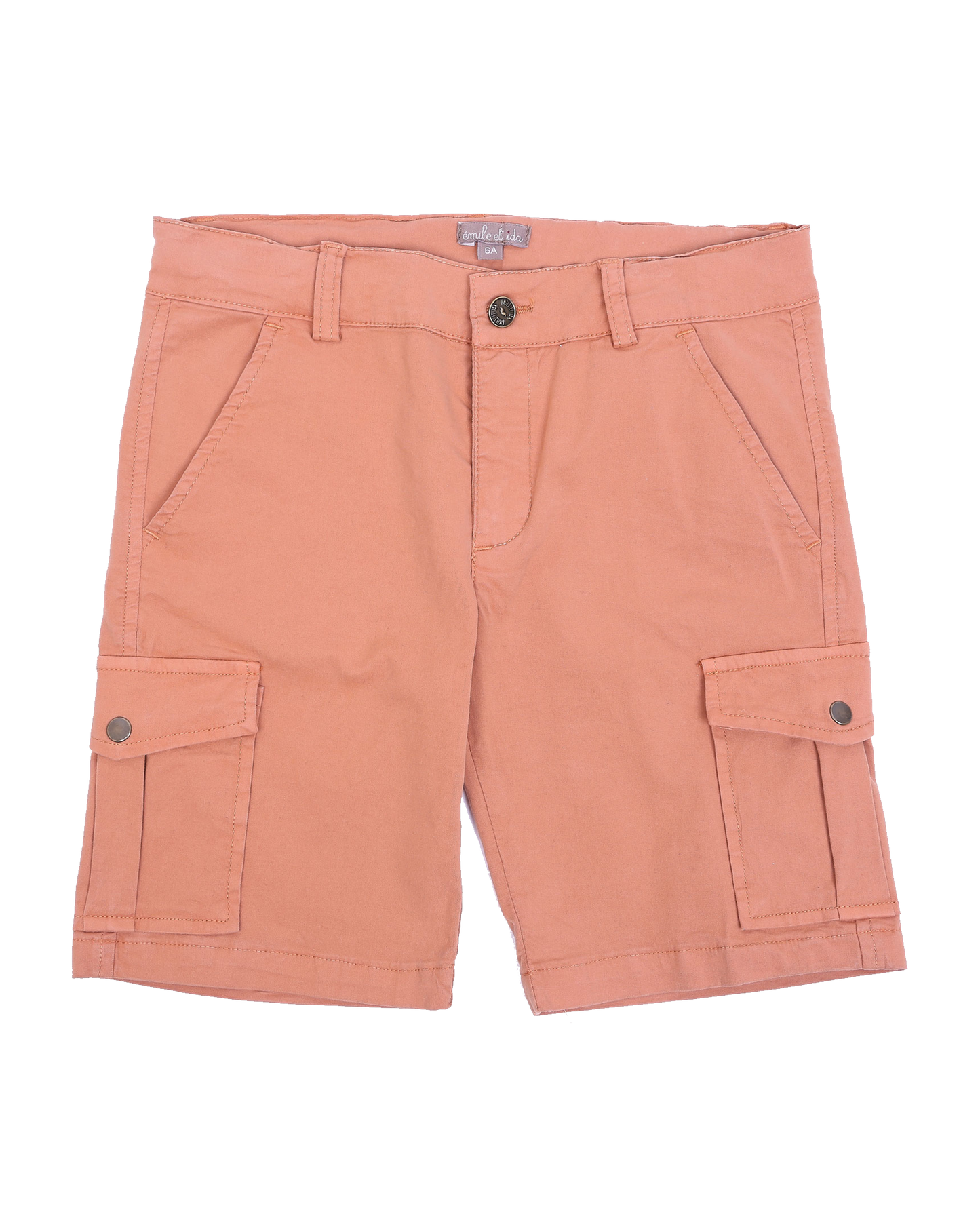 Bermuda lin poches beige