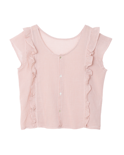 Blouse vichy terracotta