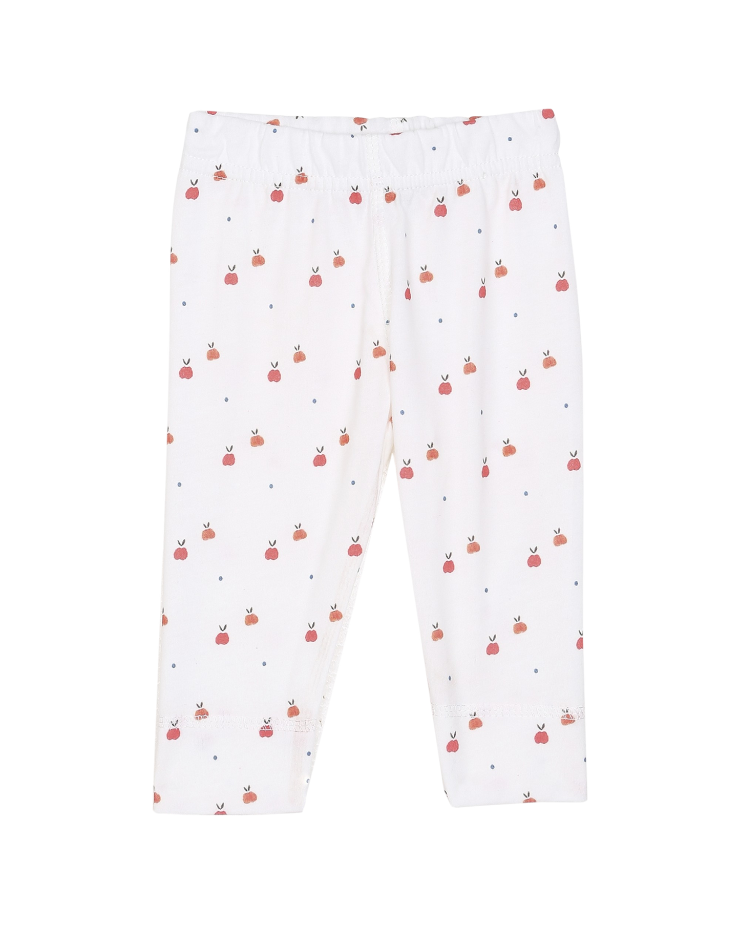 Legging écru pommes rouges