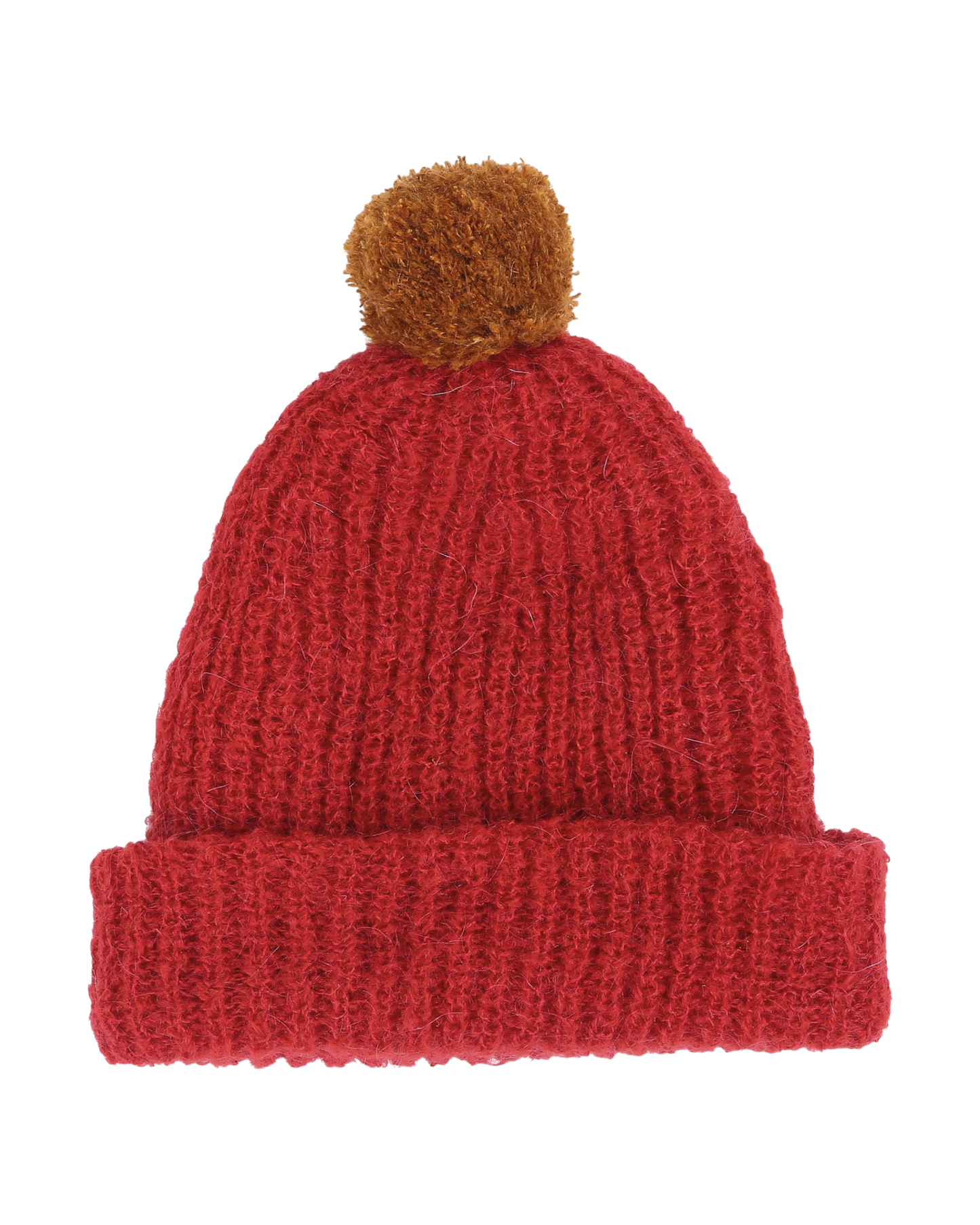 Bonnet laine alpaga rouge