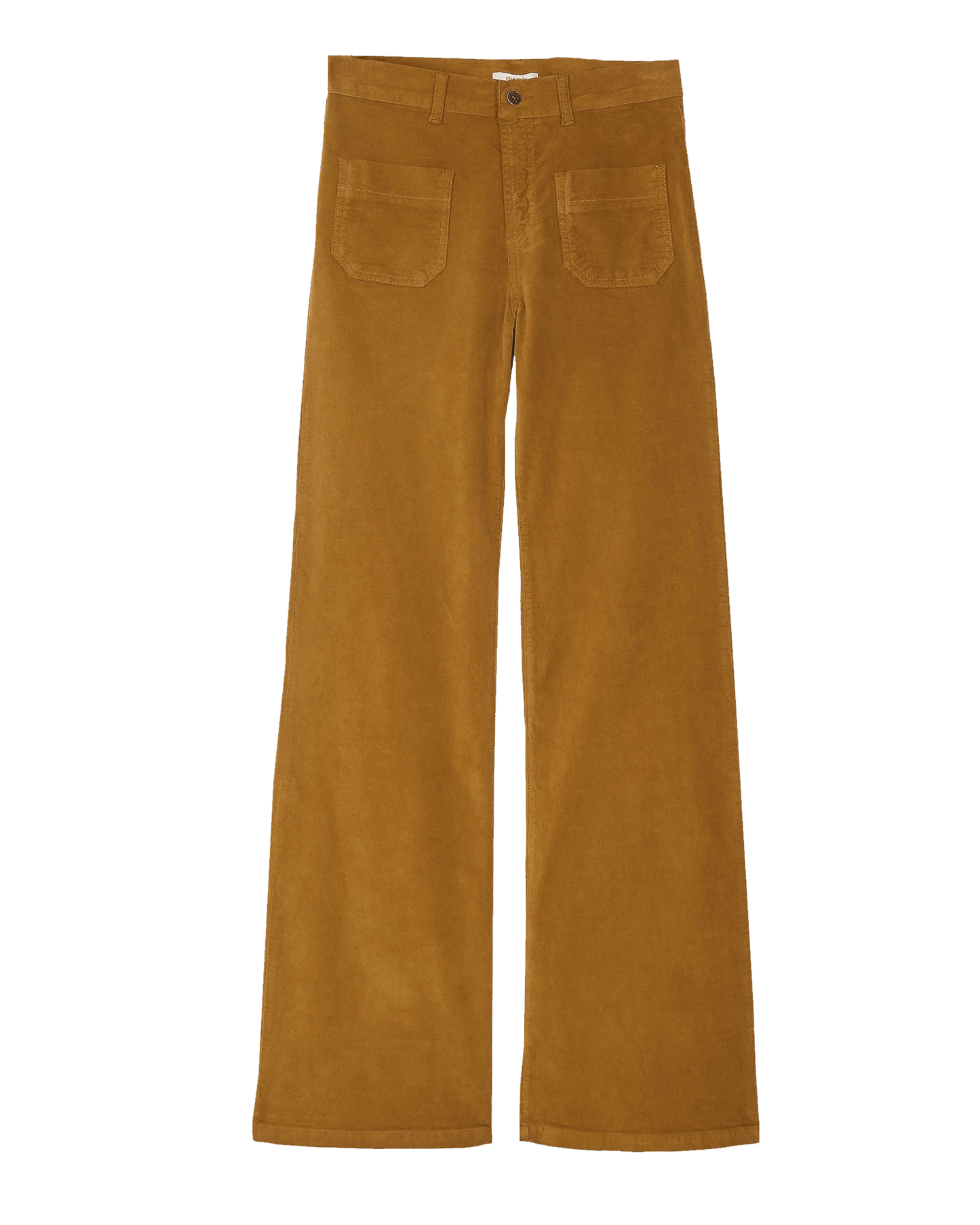 Pantalon velours flare écorce