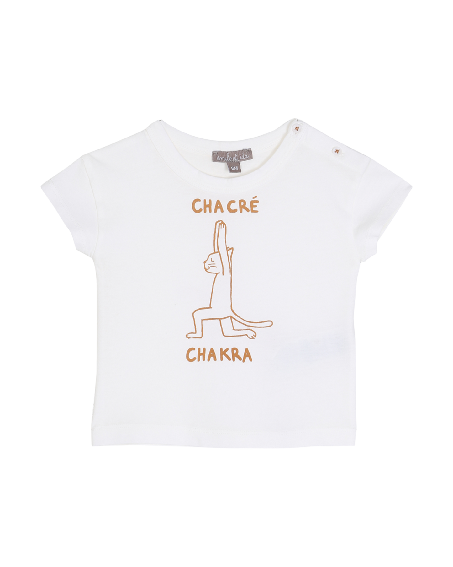 T-shirt fille "chacré chakra" écru