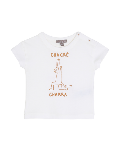 T-shirt fille "chacré chakra" écru