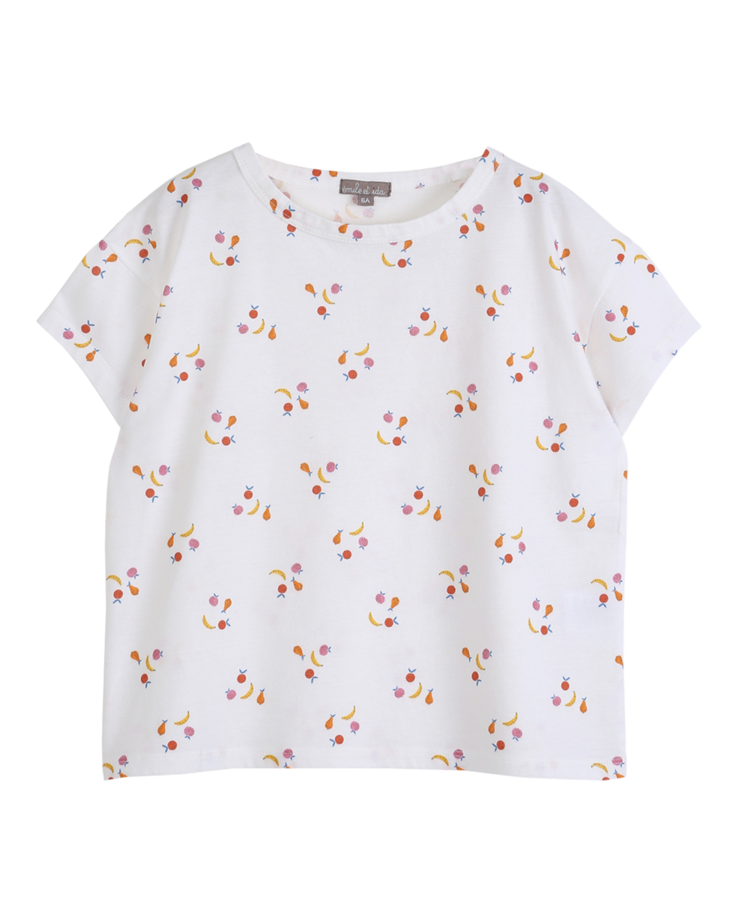 T-shirt coton bio fruits écru