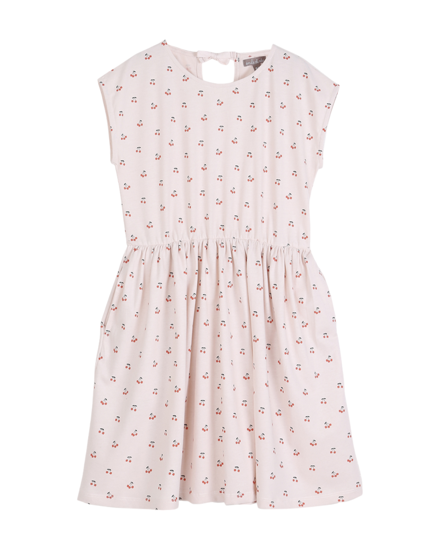 Robe coton bio cerises rose